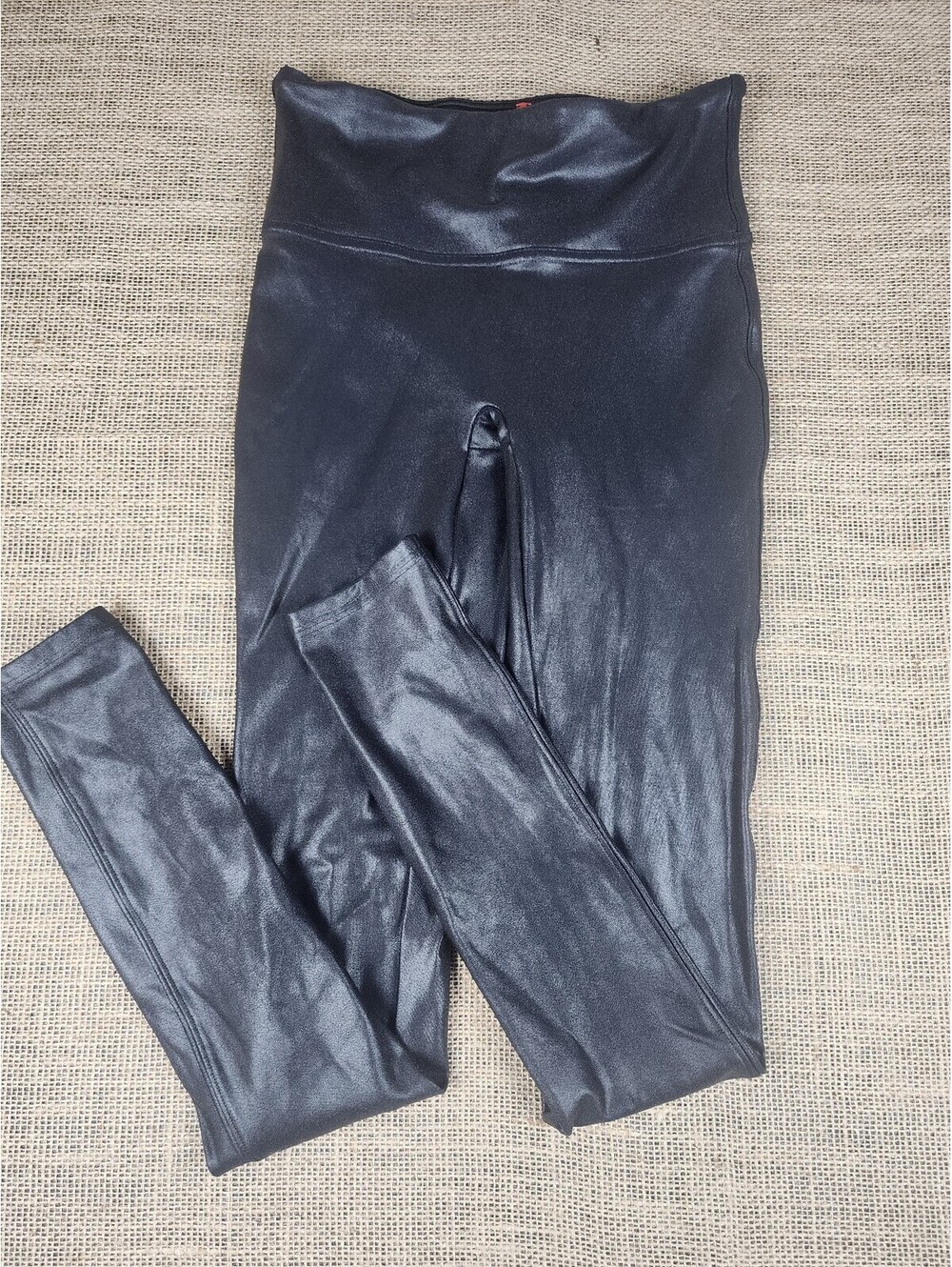 Spanx Faux Leather High Waist Leggings Size Small